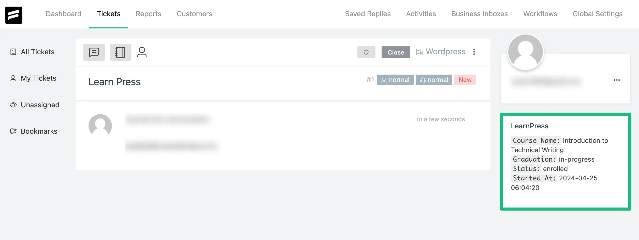 Preview of LearnPress Integration with Fluent Support